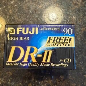 Fuji DR-II 90 High Bias Type II Audio Cassette Tape 5-Pack 4+1 Blank Sealed New